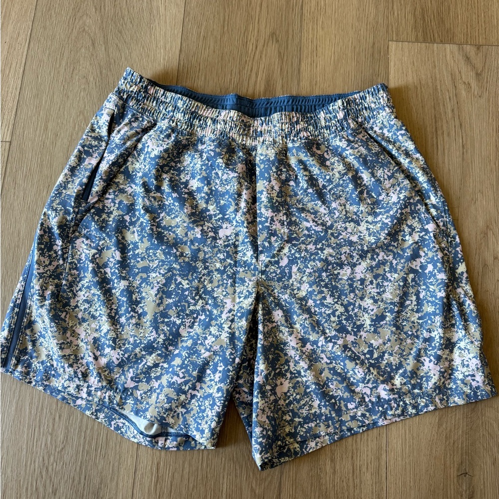lululemon athletica Blue and Pink Athletic Shorts men’s